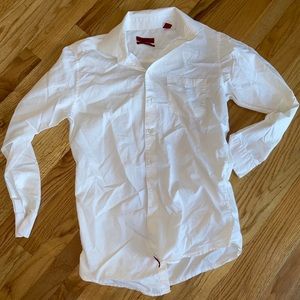 Fitted white button up